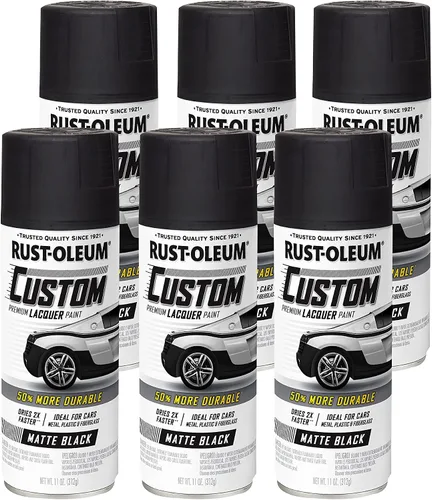 Vista 17 de Rust-Oleum 340569 Pintura en aerosol de laca personalizada para automóviles, 11 oz, gris plateado mate