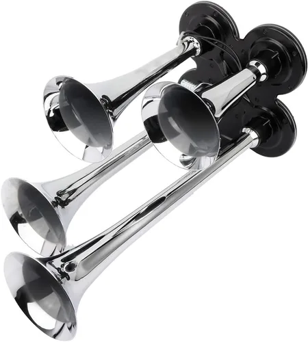 Vista 6 de STAYTOP Bocina de tren eléctrica 150dB 4 trompeta tren eléctrico Camión Bocina de aire del coche Bocina de aire 12V para camiones, motocicleta