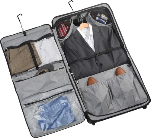 Vista 3 de WallyBags Solutions - Bolsa de ropa con ruedas, múltiples perchas y hecha para hombres y mujeres
