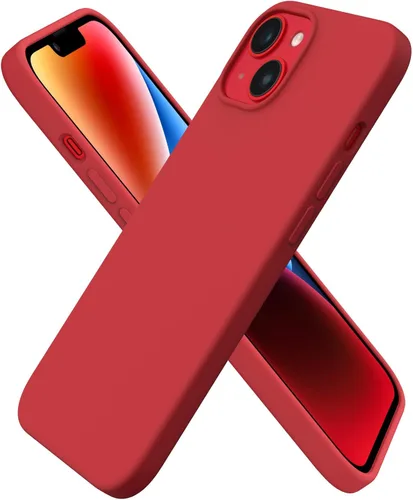 Vista 9 de ORNARTO Funda para iPhone 14 de 6.1 pulgadas, cubierta delgada de silicona Azul bebé