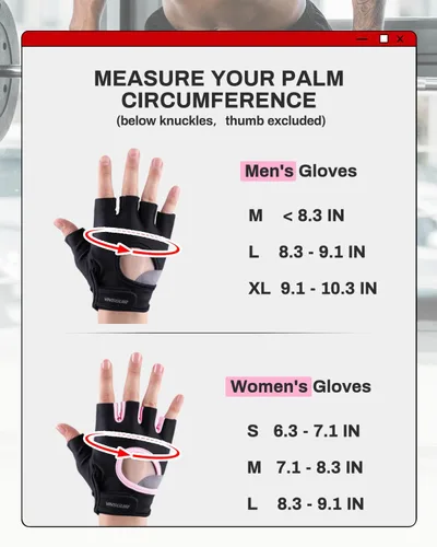 Vista 6 de VINSGUIR Guantes de entrenamiento para hombres y mujeres, guantes de levantamiento de pesas con excelente agarre, guantes de gimnasio ligeros