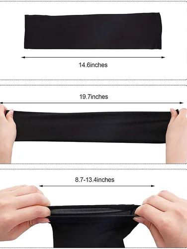 Vista 5 de Bememo 9 pares de mangas de protección UV, mangas de enfriamiento, fundas de brazo largas para hombres y mujeres
