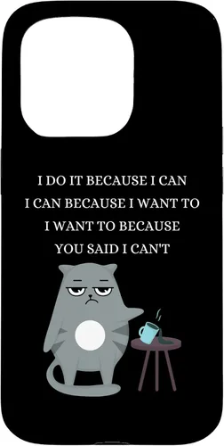 Vista 14 de iPhone 16 Gato malo travieso sarcástico rudo divertido frases caso