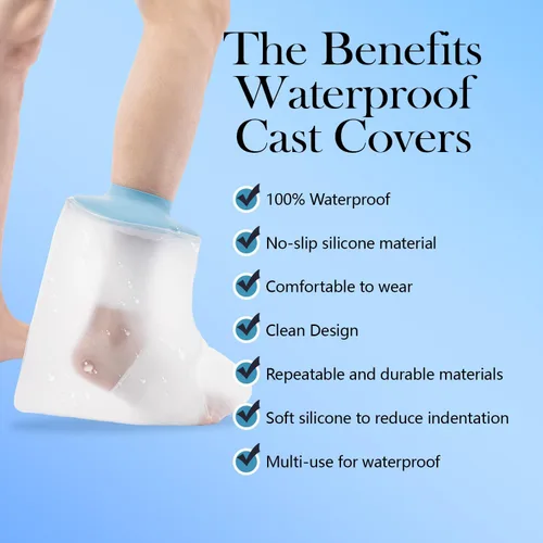 Vista 9 de Funda impermeable para pies de ducha, funda fundida para pies, funda impermeable para botas de ducha, cubierta de pie para ducha después