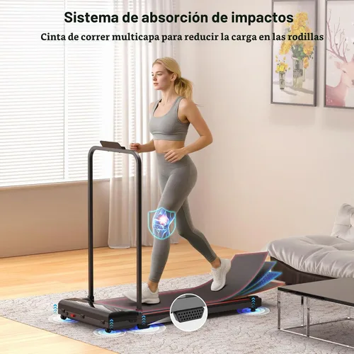 Vista 4 de Walking Pad Treadmill for Home - Foldable Treadmills with Handle Bar Mini Portable Walk Pads Under Desk Small Spaces Compact Folding Electric