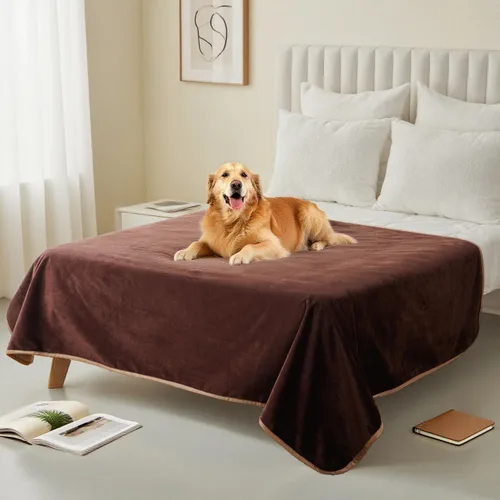Vista 15 de Mantas impermeables para mascotas, manta de 30 x 40 pulgadas para gatos de interior, protector suave y esponjoso para sofá, coche y cama, manta