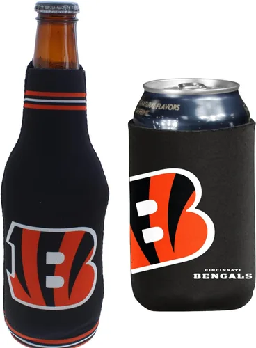 Vista 15 de Soporte aislante para latas y botellas de fútbol americano enfriador de bebidas Huggie (Nueva Orleans (Saints) - Negro) Nueva Orleans (Santos)
