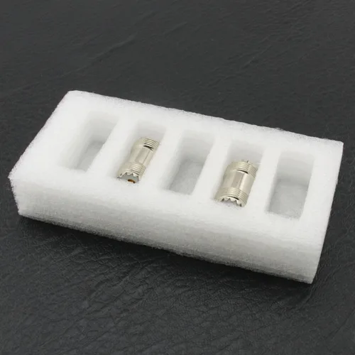Vista 2 de Paquete de 2 adaptadores de cable coaxial PL-259 - Enchufe hembra a hembra UHF