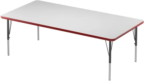 Vista 24 de Correll - Mesa rectangular de 24 x 36 pulgadas, mesa de actividades superior de borrado en seco, altura ajustable (19 a 29), laminado de alta