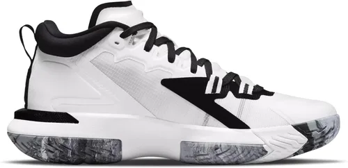 Vista 4 de Nike Jordan Zion 1 - Tenis de baloncesto para hombre, FossilMidnight Navy-white