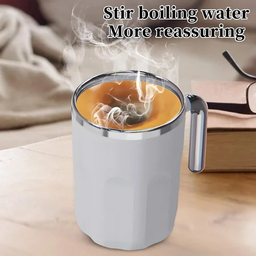 Vista 6 de Taza autoagitadora automática – Taza mezcladora controlada por temperatura – No necesita batería ni electricidad, para bebidas de café y polvo