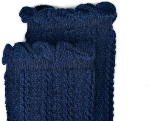 Vista 6 de Epeius - Calcetines altos de algodón para bebés y niñas, de uniforme, calcetas con vuelos (Paquete de 3 o 5)