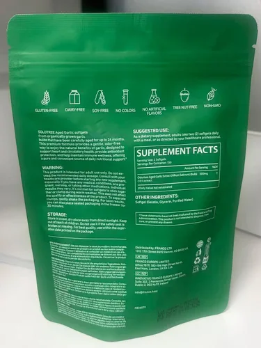 Vista 2 de Frovetani Cápsulas blandas de extracto de ajo envejecido sin olor 500 mg