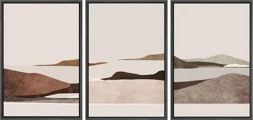 Vista 91 de SIGNWIN Lienzo enmarcado para pared, juego de arte de collage de hojas transparentes en blanco y negro, ilustraciones de naturaleza silvestre, arte