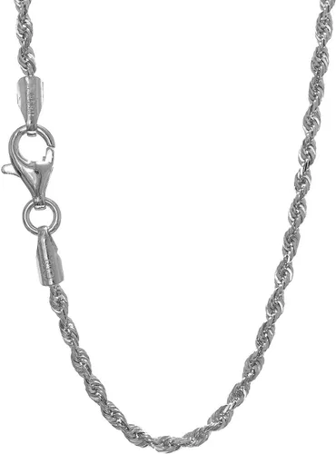 Vista 2 de JewelStop Collar de cadena de oro macizo de 10 quilates, amarillo o blanco, 0.059 in, corte diamante, 16, 18, 20, 24, 30 pulgadas
