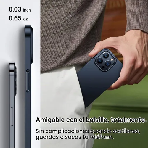 Vista 5 de TORRAS - Funda magnética delgada para iPhone 15 Pro, ultrafina Compatible with MagSafe, Magnetic, Ultra Thin Slim Fit, Matte PC Anti-Scratch