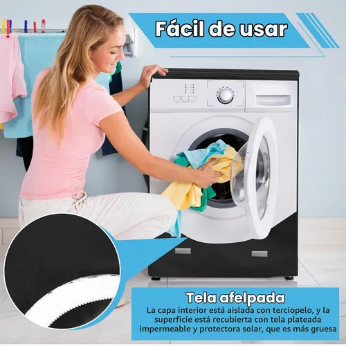 Vista 2 de Ericlin - Juego de 2 fundas para lavadora y secadora, cubierta protectora