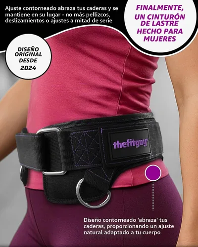 Vista 2 de THEFITGUY Cinturón de inmersión con peso para mujer, para dominadas, inmersiones y sentadillas, ajuste sin pellizcos, hebilla antideslizante, negro
