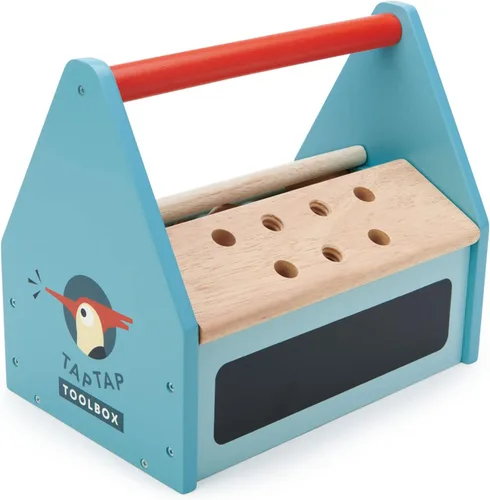 Vista 2 de Tender Leaf Toys - Caja de herramientas Tap Tap - Caja de herramientas realista para juegos creativos de simulación para niños mayores de 3 años