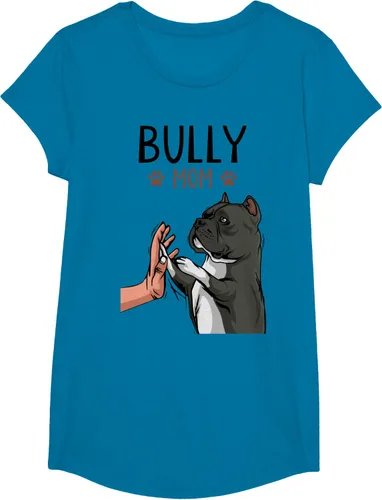 Vista 44 de American Bully Mom Cute Dog Mama Camiseta divertida para mujer, Blanco, S