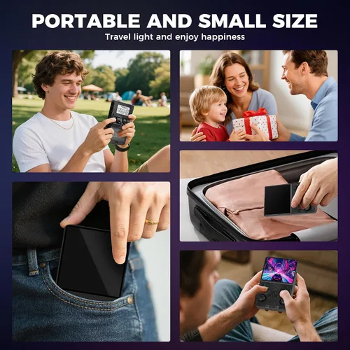 Vista 7 de R36S Retro Game Console, Handheld Game Console with 3.5-in IPS HD ScreenVideo Game Consoles with 64GB Memory, Ultra-Long Standby Time, Perfect for