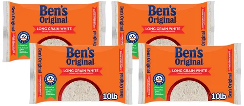 Vista 10 de BEN'S ORIGINAL - Arroz blanco enriquecido de grano largo, arroz hervido, bolsa de 10 libras (paquete de 3)