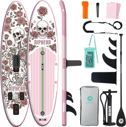 Vista 30 de Niphean Tabla inflable de la paleta con los accesorios 10'6''/12'6" estable Prisa profunda