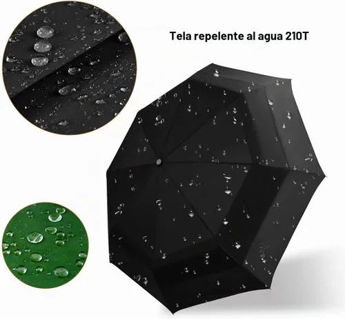 Vista 4 de Lejorain Paraguas de golf grande y compacto – Paraguas de golf plegable de gran tamaño con cierre de apertura automática de viaje, 210T