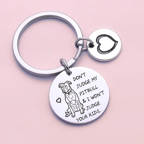 Vista 2 de Pitbull Owner - Llavero para perro y papá, joyería de Navidad, llavero veterinario