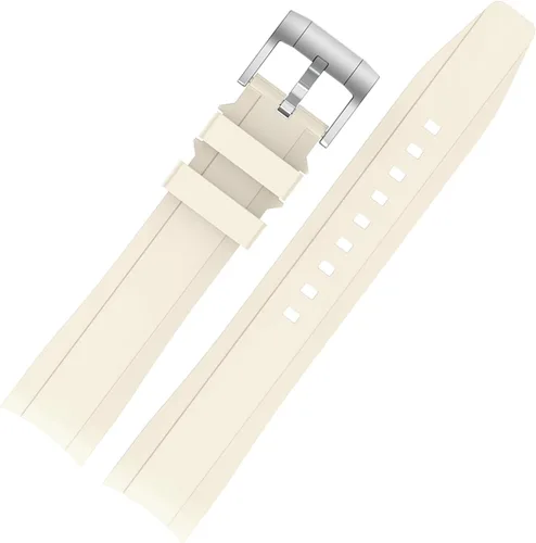 Vista 6 de Correas para reloj Moonswatch, correa de silicona curvada sin huecos, compatible con reloj Omega X Swatch Moonswatch Speedmaster de 0.78 pulgadas