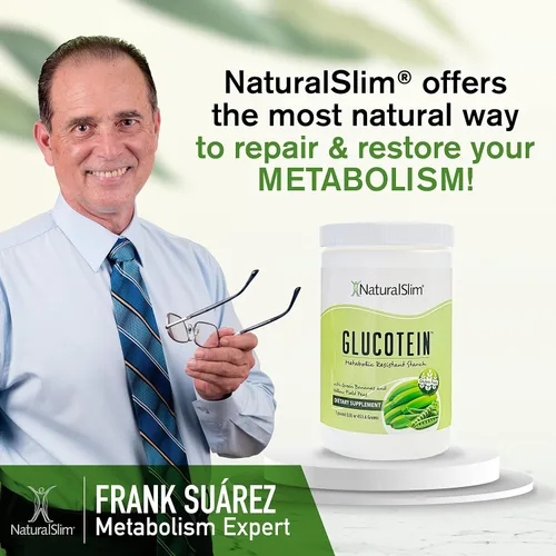 Vista 7 de NaturalSlim GLUCOTEIN "Almidón resistente" con plátano verde y guisantes de campo, promueve la salud digestiva y el metabolismo, fibra natural sin