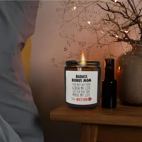 Vista 2 de Mancheng-zi Vela perfumada para el día de la madre, regalos de segunda mamá, vela perfumada
