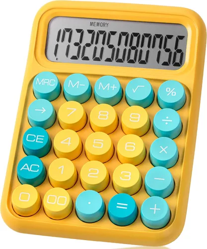 Vista 14 de Mr. Pen - Calculadora con interruptor mecánico, 12 dígitos, pantalla LCD grande, calculadora azul con botones grandes, suministros para el regreso
