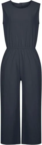 Vista 5 de Overol de lino sólido para mujer, overol con cuello en V, cinturón, elegante, manga corta, mameluco de una pieza con bolsillos