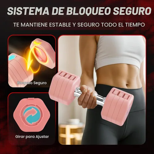 Vista 5 de Juego de mancuernas ajustables de 20 libras con bandas de resistencia para entrenar – Juego de 2 pesas con 4 bandas elásticas para ejercicio
