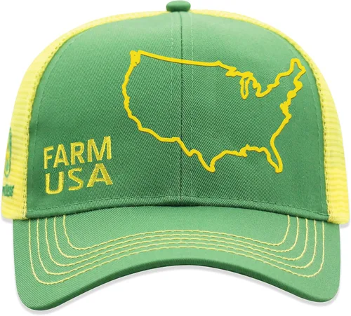Vista 49 de John Deere Gorra de béisbol con logotipo y malla trasera con contraste, para hombre