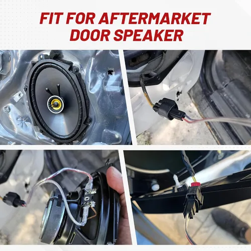 Vista 7 de RED WOLF - Arnés de cableado para altavoces de puerta delantera y trasera de auto compatible con Ford F150/250 Escape, Mustang, Mercury 2000-2014