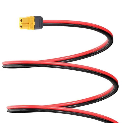 Vista 2 de XT60 Cable de extensión XT60 macho a XT60 hembra conector con cable 1M 12AWG compatible con panel solar RV estación de energía portátil generador