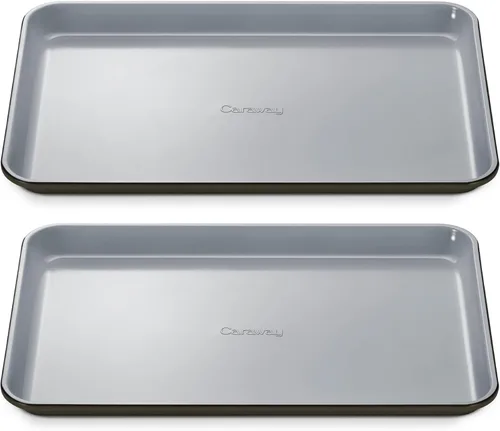 Vista 58 de Caraway Bandeja pequeña de cerámica antiadherente para hornear (9 x 13 pulgadas), no tóxica, sin PTFE ni PFOA, apta para horno, núcleo de acero Negro