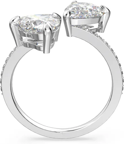 Vista 4 de Swarovski Attract Soul - Anillo chapado en rodio, diseño de corazón