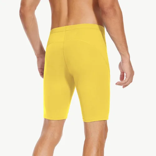 Vista 34 de Traje de baño deportivo competitivo para hombre, traje de entrenamiento de resistencia de carreras, pantalones cortos de natación de secado rápido