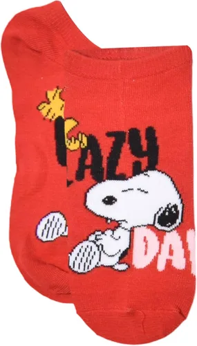 Vista 3 de Peanuts 9PK LAZY DAYS NO SHOW CALCETINES, Rojo, 911, Rojo