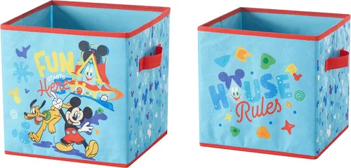Vista 14 de Idea Nuova Baby Shark - Cubitos de almacenamiento plegables, juego de 2, 10 x 10 pulgadas, color azul y amarillo