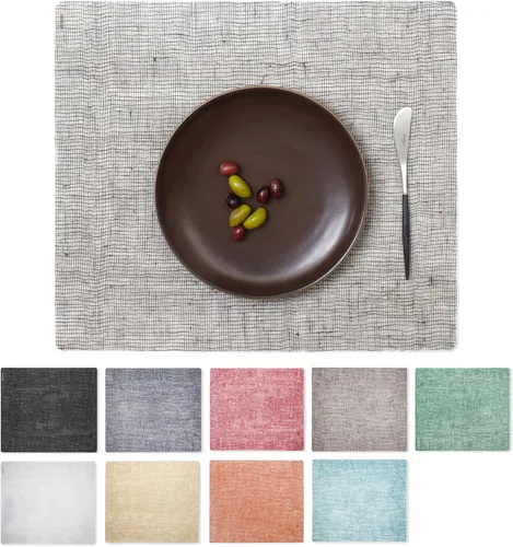 Vista 35 de Modern-Twist Mantel individual rectangular de silicona de 14 x 16 pulgadas, 100% silicona de grado alimenticio, estampado Asawa en niveles, paquete