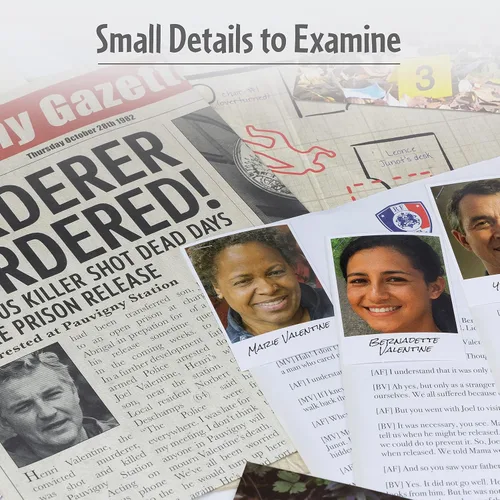 Vista 5 de ThinkFun Cold Case: End of The Line - Emocionante juego de misterio de asesinato Promueve el razonamiento deductivo y el pensamiento crítico