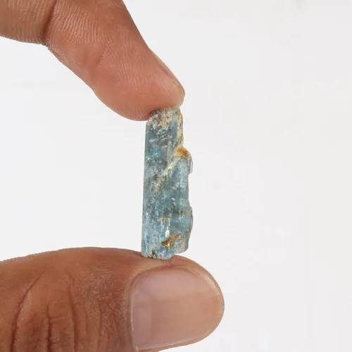 Vista 3 de GEMHUB Lápiz de cianita áspero pequeño con cristal curativo de cianita azul áspero suelto, tamaño pequeño, 9.7
