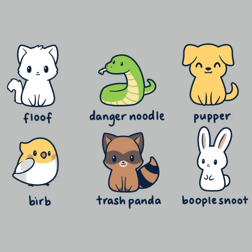 Vista 2 de TeeTurtle Camiseta Standard Animal Names