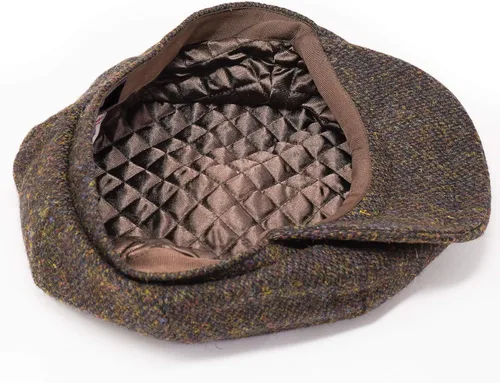 Vista 6 de Borges Scott Lomond Newsboy Gorra 100 lana tejida a mano Harris Tweed Resistente al agua