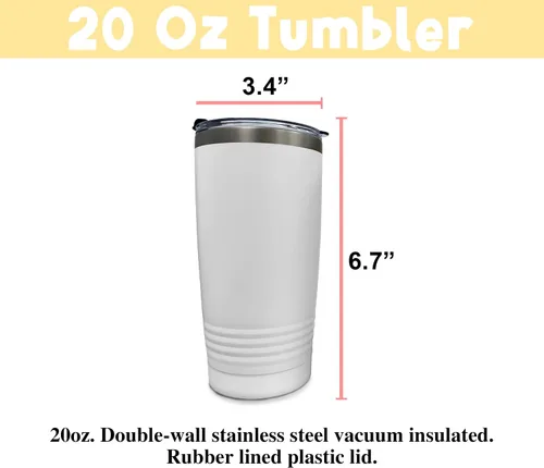 Vista 8 de Vaso de acero inoxidable personalizado con tapa (20 onzas)