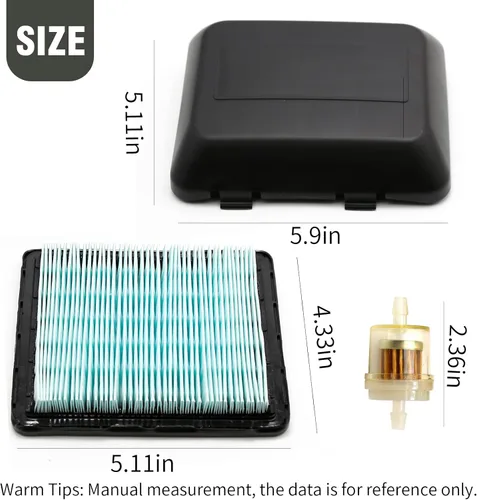 Vista 2 de 17211-ZL8-023 Filtro de aire 17231-Z0L-050 Reemplazo de la cubierta del limpiador para Honda GCV135 GCV160 GCV190 Motor HRB216 HRB217 HRR216 HRT216